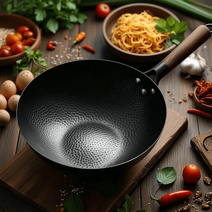 32cm-cast-iron-wok-with-wooden-lid-handle-chinese-cookware-gas-induction-yuis-kitchen