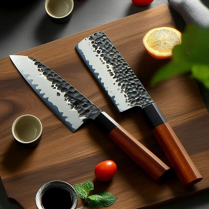 Razor-Sharp 3-Layer Composite Steel Japanese Chef Knives – 5-Piece Set
