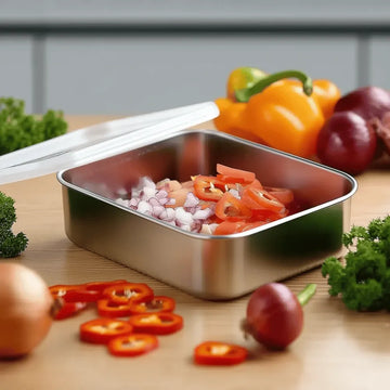 304 Stainless Steel Food Storage Tray with Cover