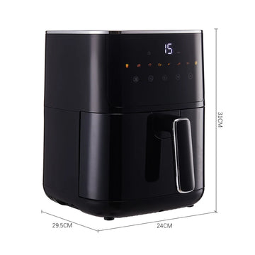 4.7L Digital Air Fryer with Smart Touch Display – 60-Minute Timer, 80°C–200°C Adjustable Temperature, and 8 Preset Cooking Modes