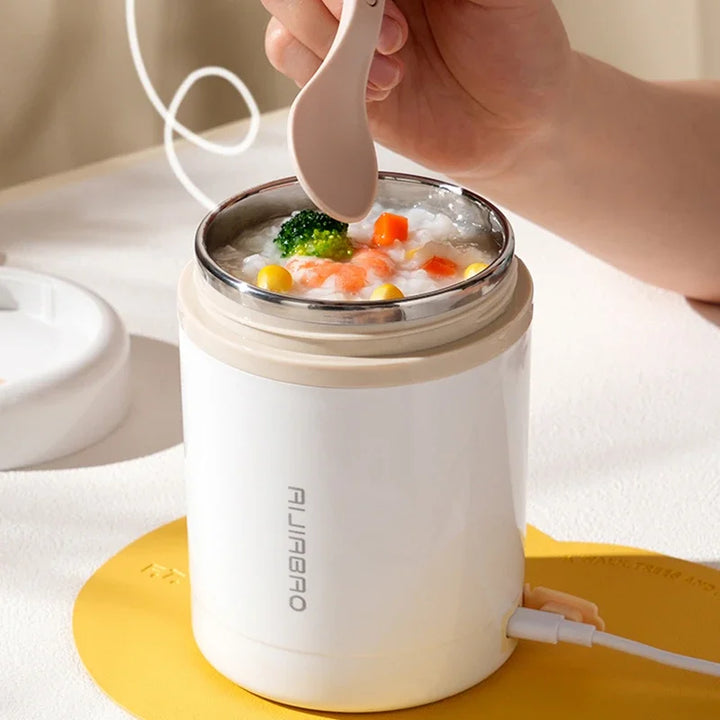 600ml USB Electric Heated Food Holder – Portable with Thermal Insulation – Keeps food warmer for longer