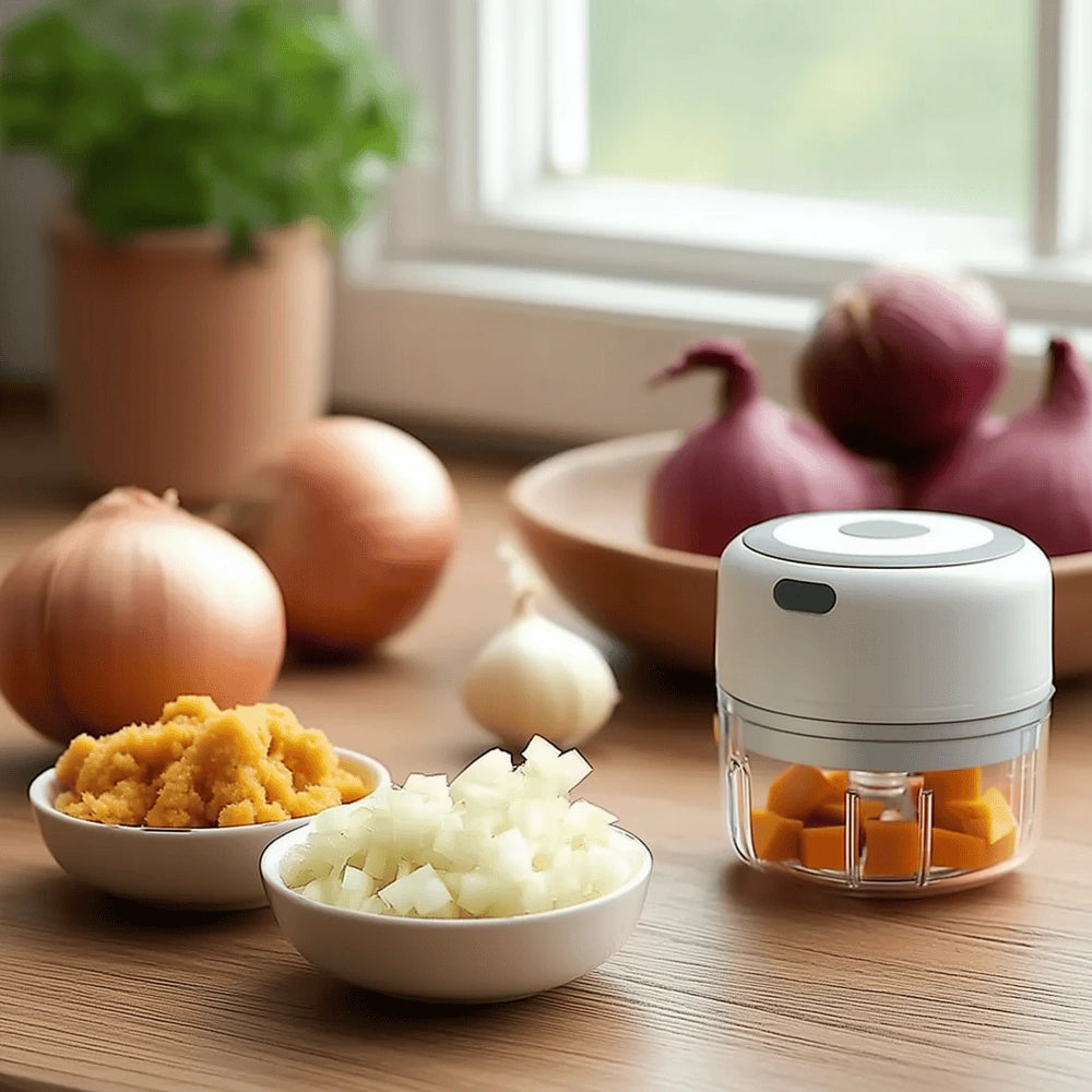 Mini Garlic Mini USB Electric Garlic Chopper – Compact & Efficient – Yui's Kitchen