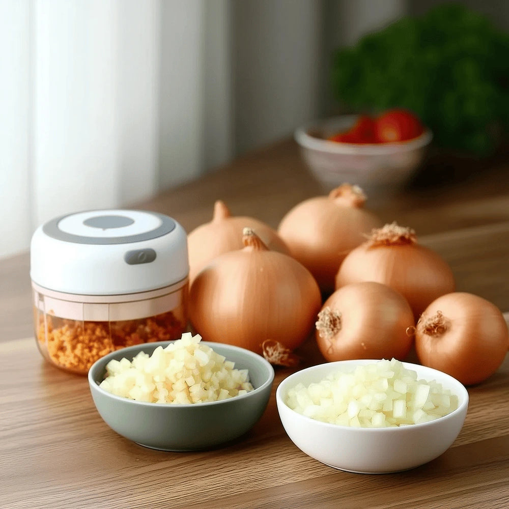 Mini Garlic Mini USB Electric Garlic Chopper – Compact & Efficient – Yui's Kitchen
