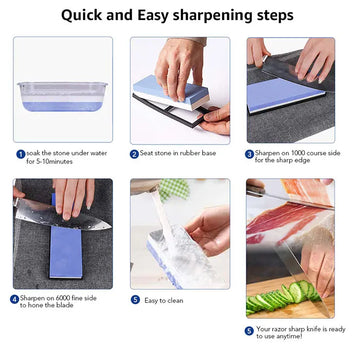 Professional Dual-Sided Whetstone Knife Sharpener - Yui's Kitchen