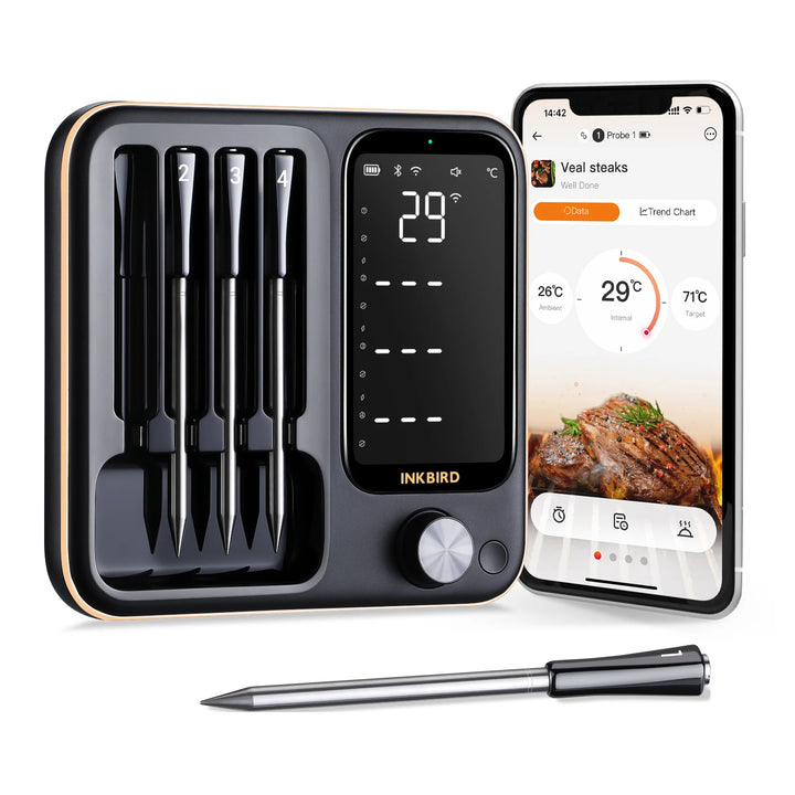 INKBIRD INT-14-BW Wireless Smart BBQ Thermometer