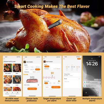 INKBIRD INT-14-BW Wireless Smart BBQ Thermometer