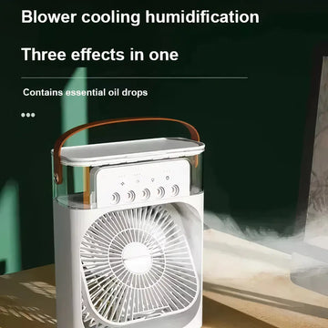 3-in-1 Portable Ice Air Cooler Fan with LED Light - Yui's Kitchen
