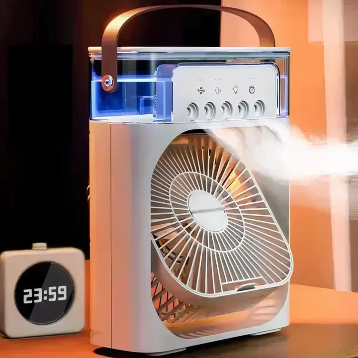 3-in-1 Portable Ice Air Cooler Fan with LED Light - Yui's Kitchen