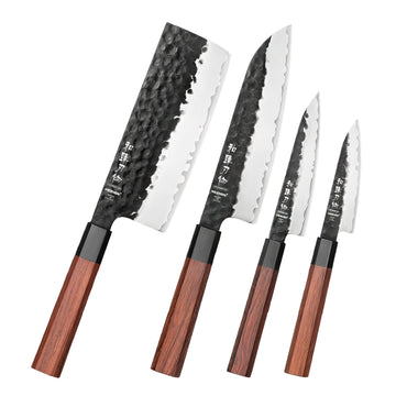 Japanese Chef Knives – Razor-Sharp 3-Layer Composite Steel - 4 PC Set - Yui's Kitchen