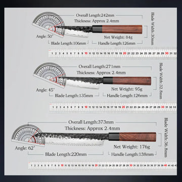 Japanese Chef Knives – Razor-Sharp 3-Layer Composite Steel - 5 PC Set - Yui's Kitchen
