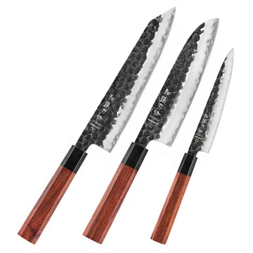 Japanese Chef Knives – Razor-Sharp 3-Layer Composite Steel - 5 PC Set - Yui's Kitchen