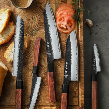 Japanese Chef Knives – Razor-Sharp 3-Layer Composite Steel - 5 PC Set - Yui's Kitchen