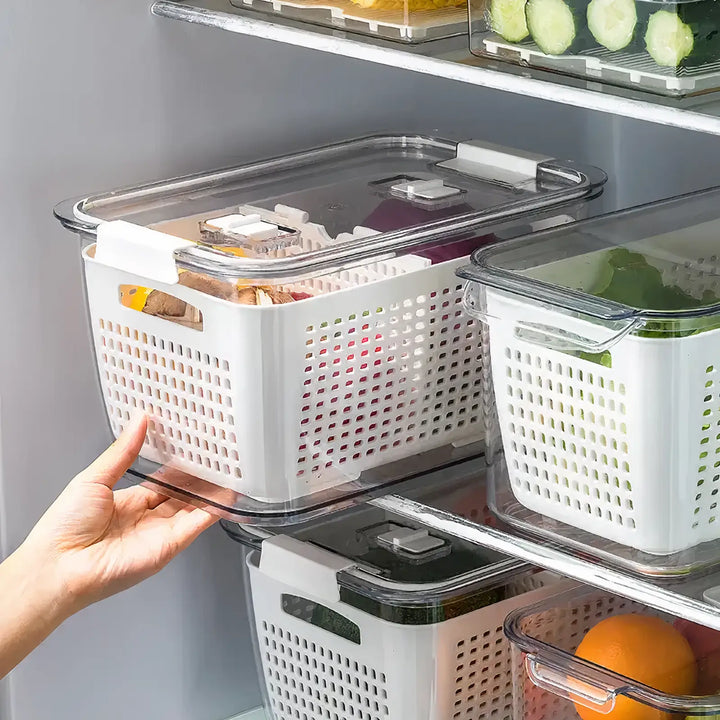 Multifunctional Large Capacity Fridge Storage Basket - Yui's Kitchen