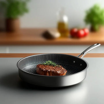 Premium Stainless Steel Honeycomb Non-Stick Frying Pan
