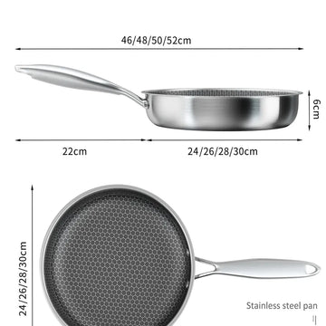 Premium Stainless Steel Honeycomb Non-Stick Frying Pan