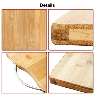 Premium Bamboo Cutting Board with Handle - Yui's Kitchen