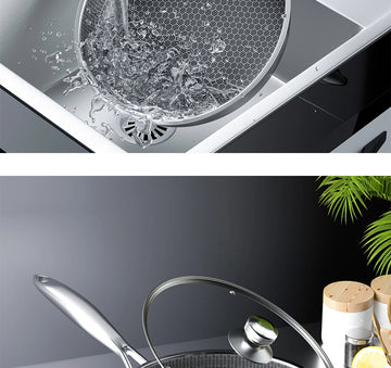 Premium Stainless Steel Honeycomb Non-Stick Frying Pan - Yui's Kitchen