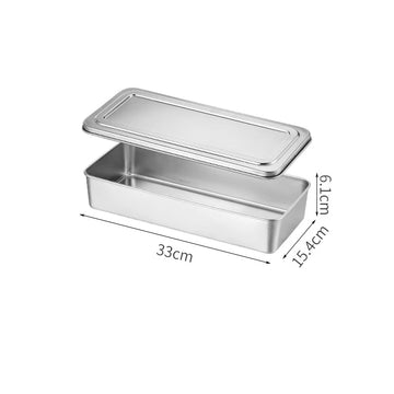 Tiramisu Rectangular Stainless Steel Storage Tray – Japan Style - Yui's Kitchen