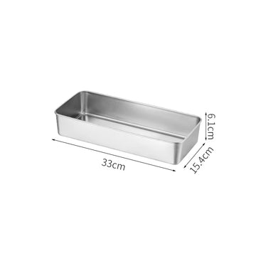 Tiramisu Rectangular Stainless Steel Storage Tray – Japan Style - Yui's Kitchen