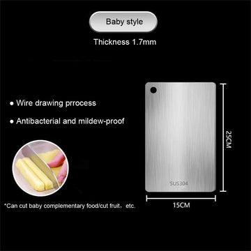 Stainless Steel Antibacterial Cutting Board - Yui's Kitchen