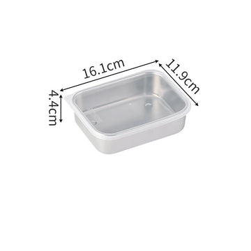 304 Stainless Steel Food Storage Tray with Cover - Yui's Kitchen