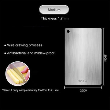 Stainless Steel Antibacterial Cutting Board - Yui's Kitchen