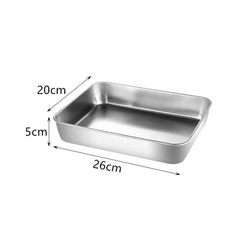 Tiramisu Rectangular Stainless Steel Storage Tray – Japan Style - Yui's Kitchen