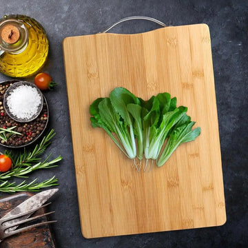 Premium Bamboo Cutting Board with Handle - Yui's Kitchen