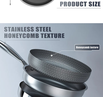 Premium Stainless Steel Honeycomb Non-Stick Frying Pan - Yui's Kitchen