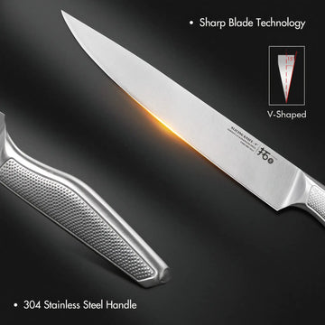 9-Inch Professional German Stainless Steel Slicing Knife - Yui's Kitchen