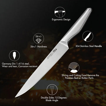 9-Inch Professional German Stainless Steel Slicing Knife - Yui's Kitchen