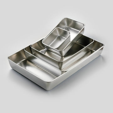 Tiramisu Rectangular Stainless Steel Storage Tray – Japan Style - Yui's Kitchen