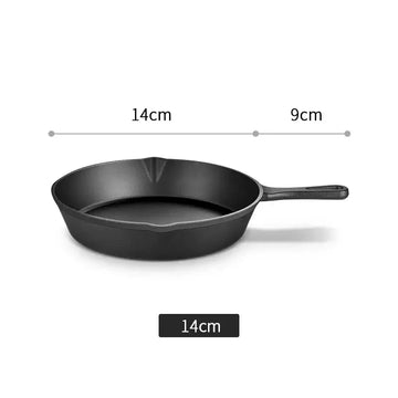 Cast Iron Frying Pan – 14/16/20cm Non-Stick Skillet for Induction, Gas and Oven Cooking