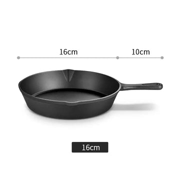 Cast Iron Frying Pan – 14/16/20cm Non-Stick Skillet for Induction, Gas and Oven Cooking