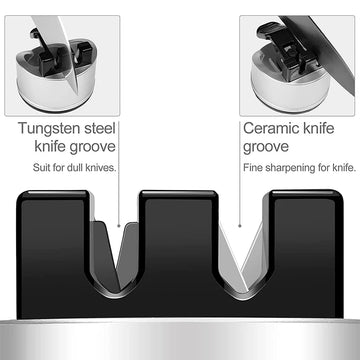 Double Stage Mini Knife Sharpener with Suction Cup