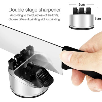 Double Stage Mini Knife Sharpener with Suction Cup